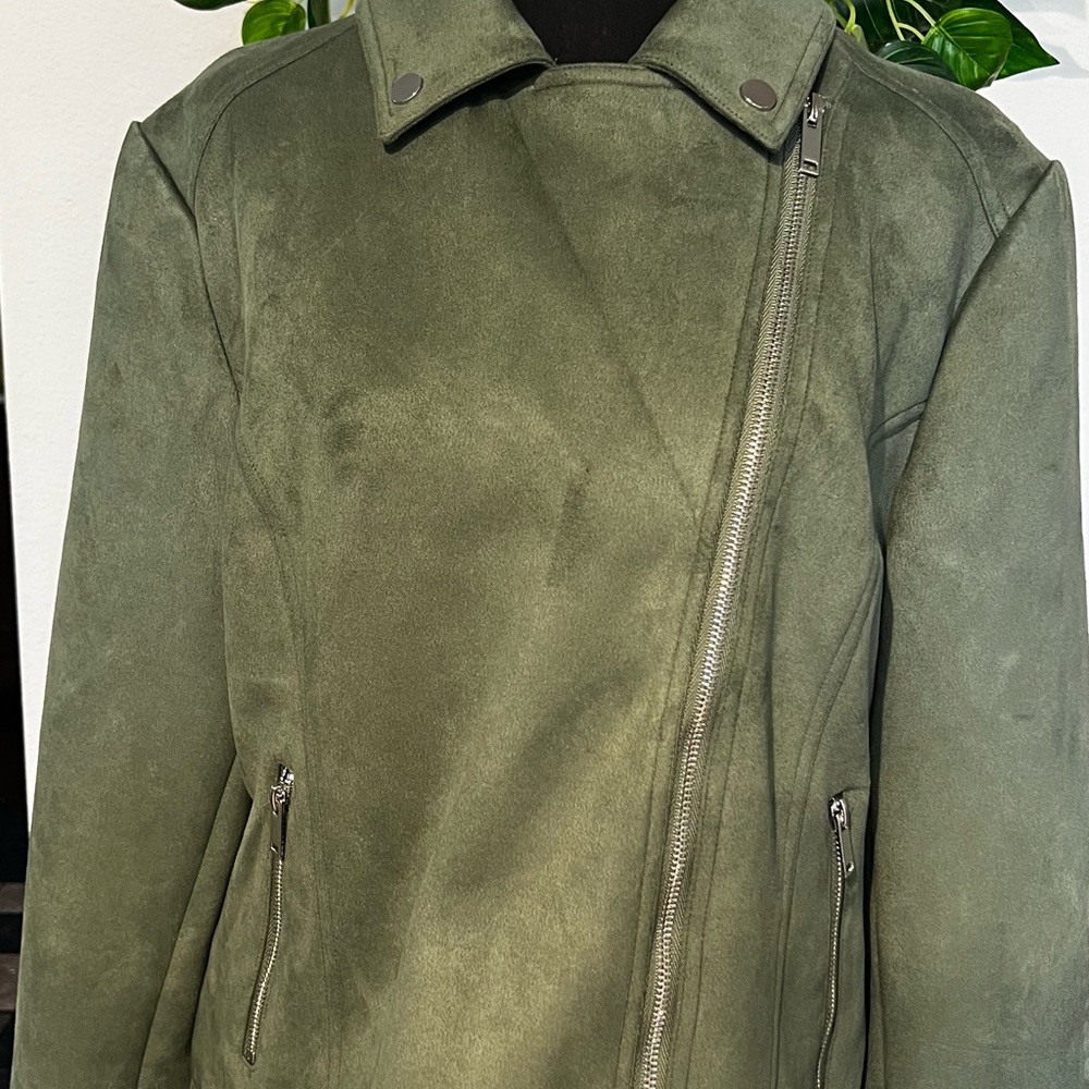 NEW - NY&Co - man made suede moto jacket - Picture 4 of 8